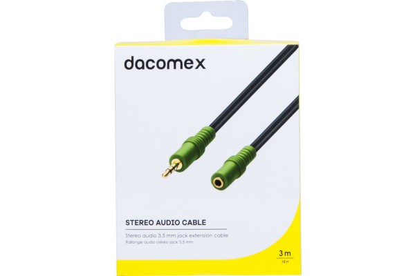 DACOMEX Rallonge audio st&eacute;r&eacute;o jack 3.5 mm - 3 m