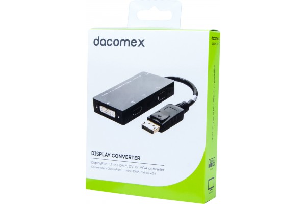 DACOMEX DisplayPort 1.1 to HDMI, DVI or VGA converter