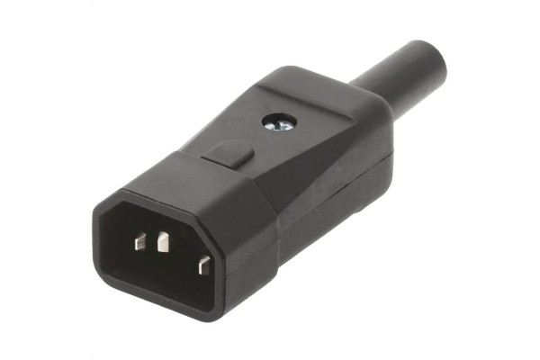 Assembly iec C14 plug for power cord