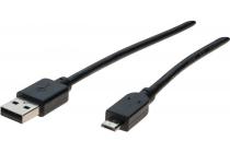 DACOMEX USB 2.0 Type A to micro USB B cable  black - 1 m