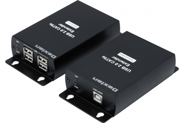 DEXLAN Prolongateur  USB 2.0 sur IP Gigabit + HUB 4 ports