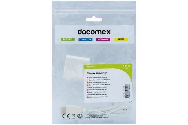 DACOMEX Sachet convertisseur HDMI vers VGA + audio
