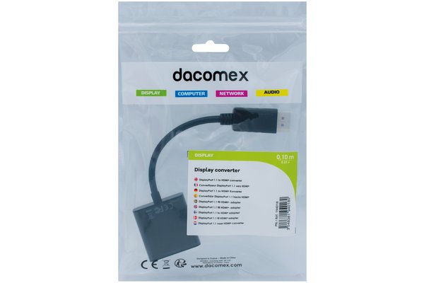 DACOMEX Sachet convertisseur DisplayPort 1.1 vers HDMI