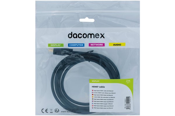 DACOMEX High Speed HDMI&reg; cable with Ethernet - 2 m