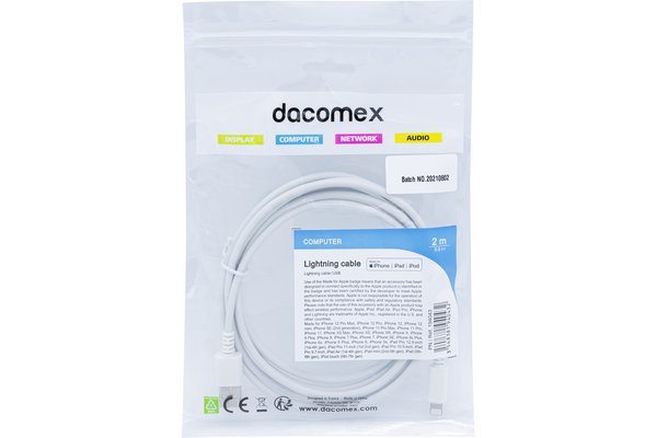 DACOMEX MFi CORDON LIGHTNING / USB 2m