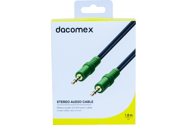 DACOMEX Cordon st&eacute;r&eacute;o jack 3.5 mm - 1,8 m