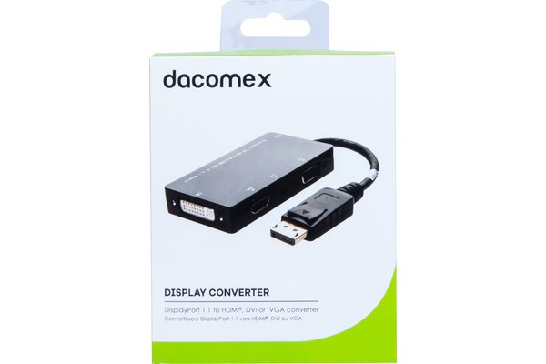 DACOMEX Convertisseur DisplayPort 1.1 vers HDMI, DVI ou VGA