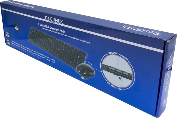 Dacomex USB Basic Keyboard and Mouse Pack -Black