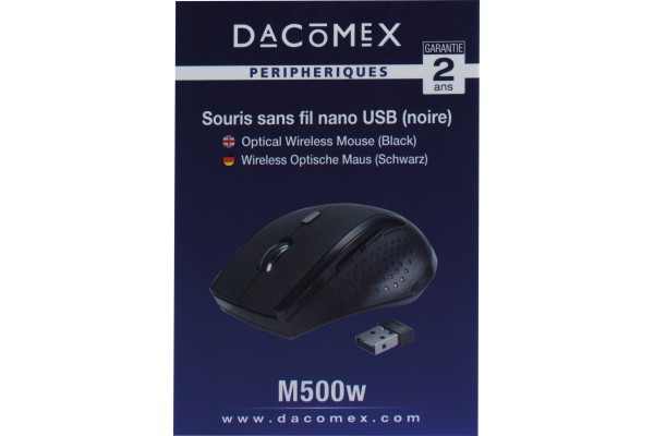 DACOMEX Souris M500-W sans fil noire
