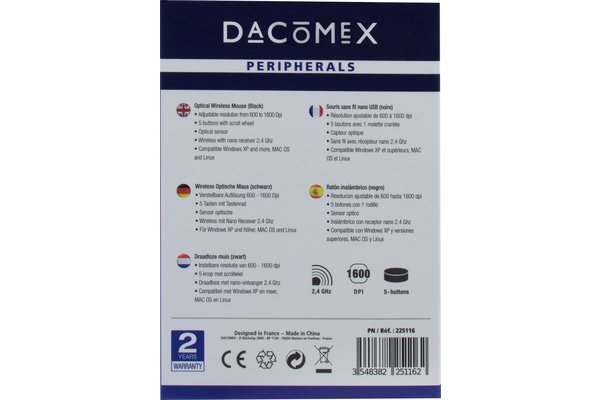 Dacomex 2,4GHz Wireless Optical Mouse