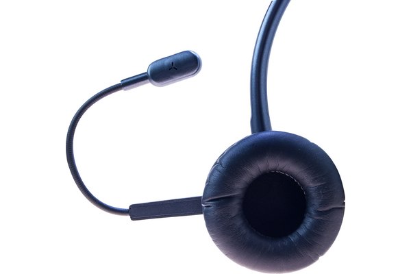 Dacomex gold monaural headset gooseneck noise cancel