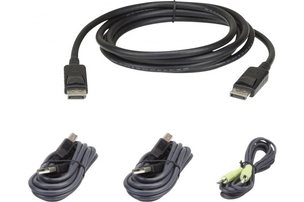 ATEN 2L-7D02UDPX4 CABLE KVM DisplayPort USB audio - 1,8m