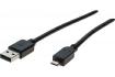 DACOMEX Sachet cordon USB 2.0 Type-A / micro USB B noir - 1 m