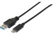 DACOMEX USB 3.2 Type A to Type C cable black - 1 m
